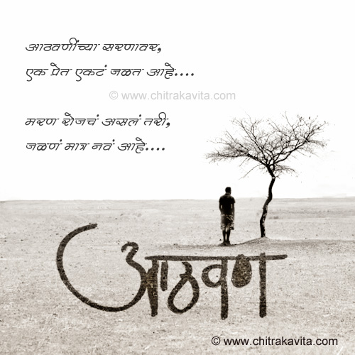 Marathi Sad Greeting Aathvaninchya-Sarnavar | Chitrakavita.com