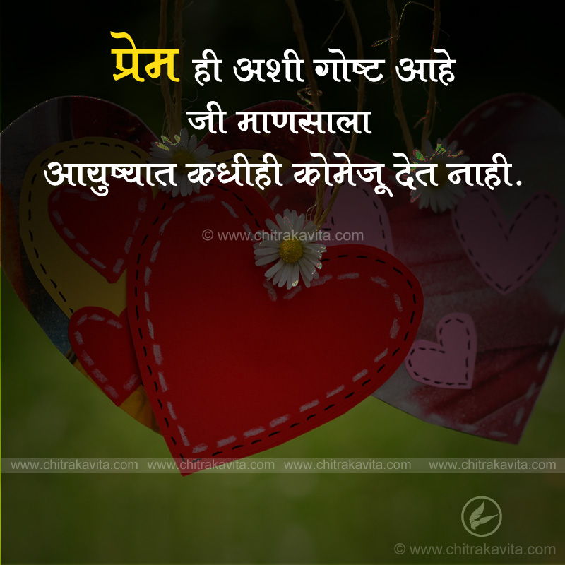 prem, love, marathi love quotes, marathi love status, love status